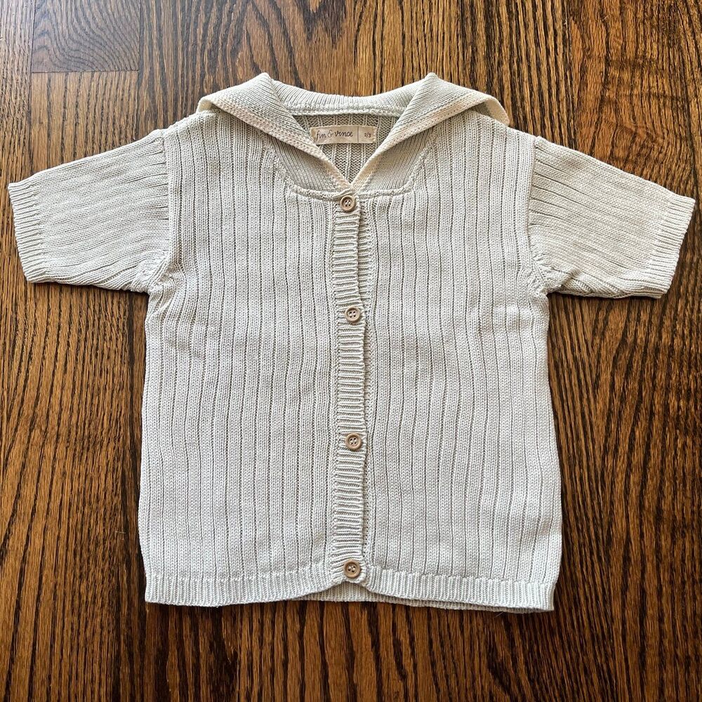 Fin and Vince Seafoam Sailor Cardigan (2-3Y)